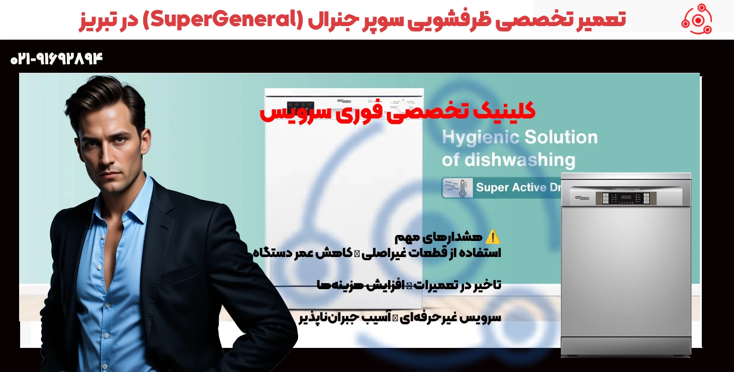 تعمیر ظرفشویی سوپر جنرال در تبریز | نمایندگی